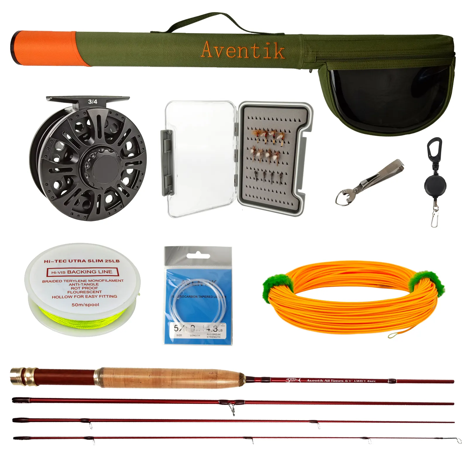 คุณภาพปรับแต่ง Fly Fishing Rod และ Reel Combo ขาย (B02)