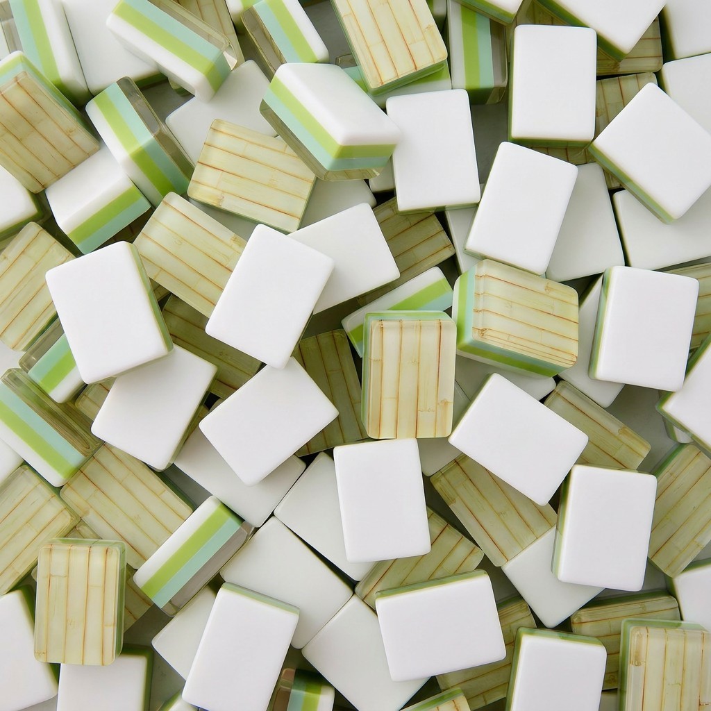 Fichas de Mahjong Palm Royale - Verde Bambú