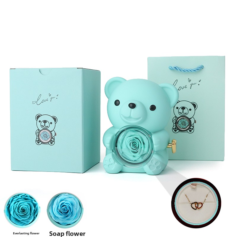 Blue with a Necklace and a Greeting Card