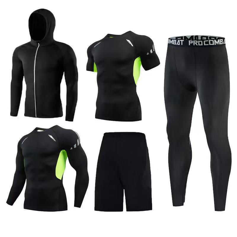 Ensemble cinq pièces noir et vert