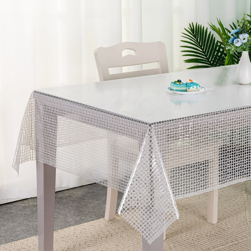 PVC Lace Table Cloth China Home White Table Cloths for Wedding