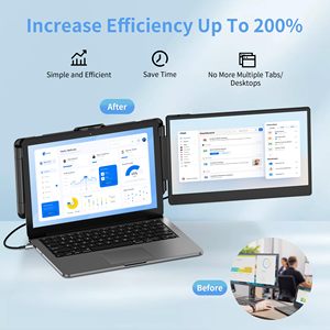 Monitores LCD personalizados de 15,6 pulgadas Plug Play, estilo de escritorio, interfaz HD tipo C, monitor portátil para uso en portátiles y negocios - Product Image 3