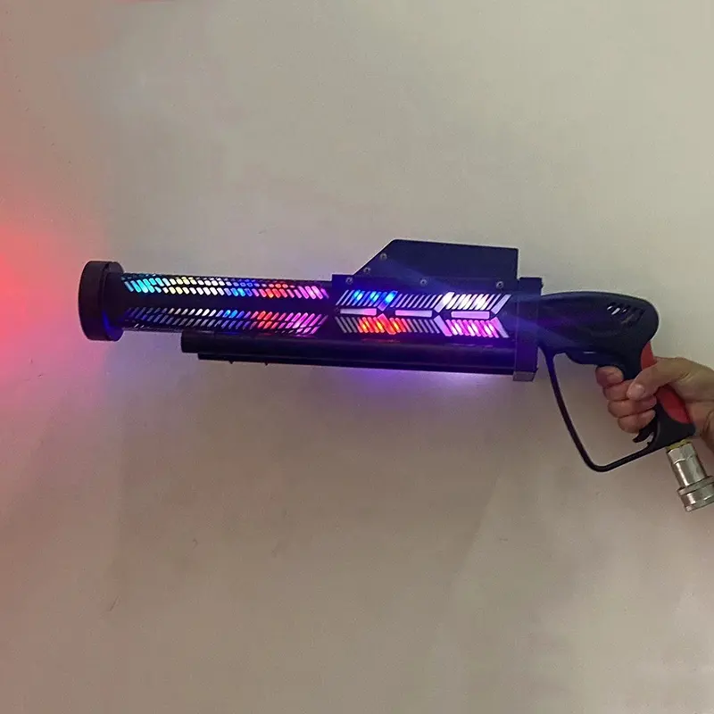 Nuovo AA batteria CO2 macchina nebbia palmare RGB LED CO2 cannone Jet Machine Club Bar DJ effetti macchina a getto Led Co2 Dj pistola