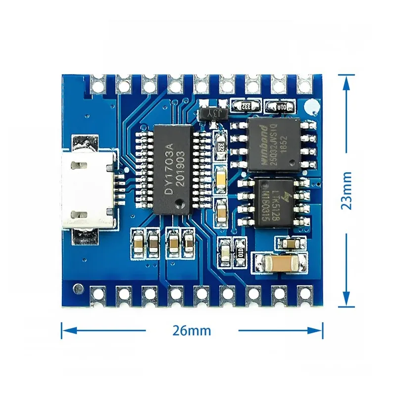 DY-SV17F音声プレーヤーモジュールI/Oはシリアルポート制御USBをトリガーしますフラッシュ音声モジュールをダウンロードします