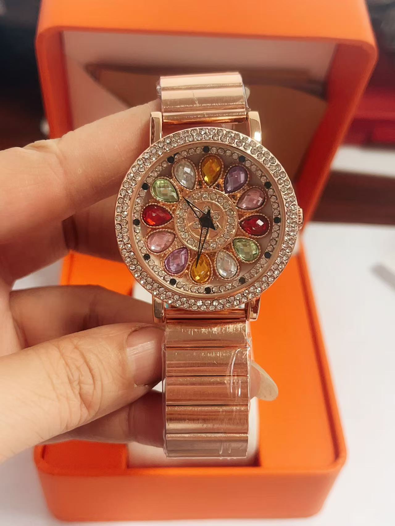 Correa de acero en oro rosa