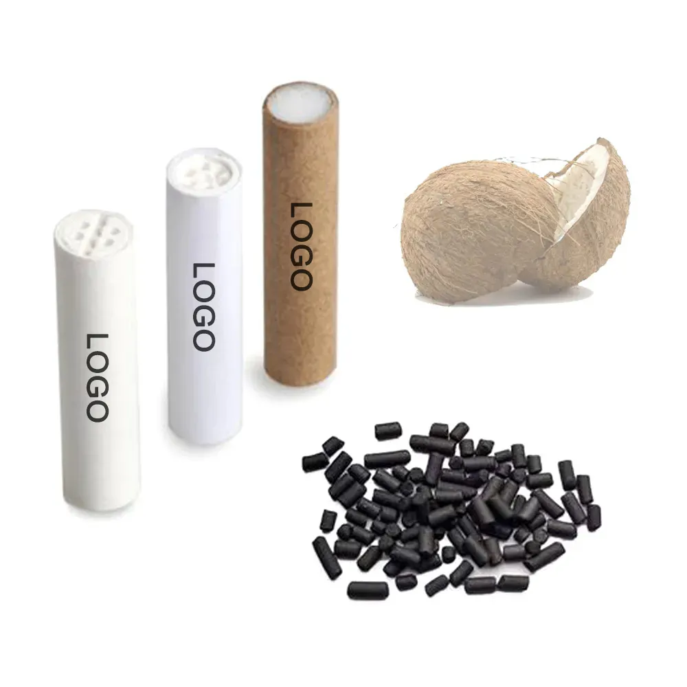 Fumer sainement 5.3 6 7 8 9 10mm Filtres en acétate naturel Conseils Conseils de filtre à charbon de noix de coco classique