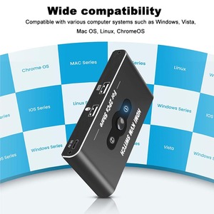 2台のPCと1台のモニター用のKVMスイッチャー各PC用の1つのUSB 1 HDMI 4k60Hzマウスキーボード用の2つのパブリックUSBポートKVMスイッチャー - Product Image 4