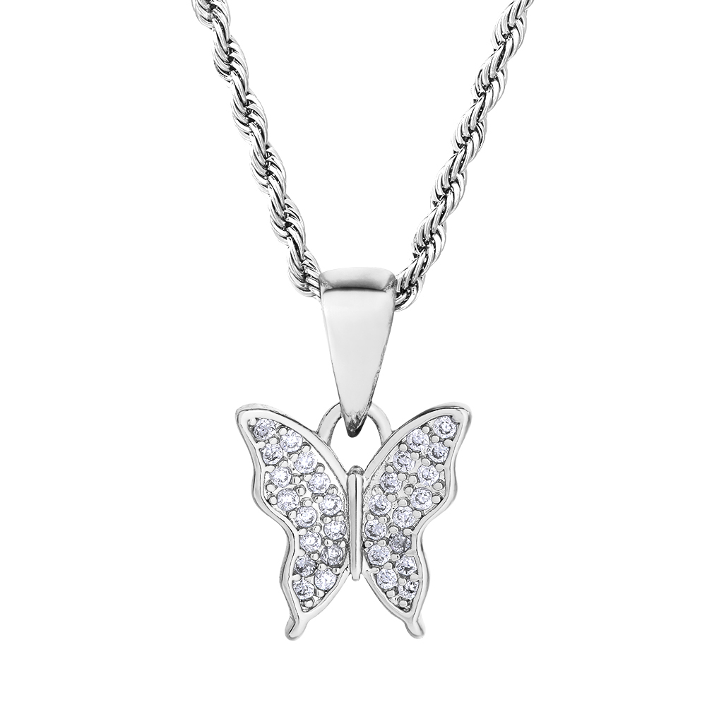 Catena di corda + argento butterfly1