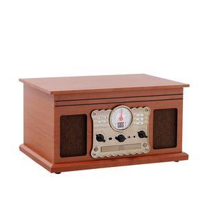 Multi plataforma reproductor y reproductor de vinilo con reproductor de CD/USB/SD registro/entrada AUX/Radio/cassette