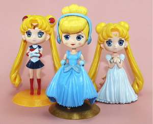 最も安いプリンセスシンデレラアクションフィギュア、ケーキトッパーセーラームーンフィギュア人形、プラスチックプリンセスフィギュアおもちゃ