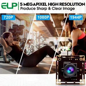 ELP 5MP USB Camera Module Aptina MI5100 CMOS Sensor with No Distortion Lens for QR <strong>Code</strong> Reading/Bar <strong>Code</strong> Reading - Product Image 4