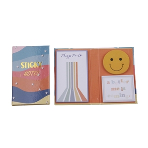 Bloc de notas de papel para oficina, juego de notas adhesivas con estampado Floral personalizado para estudiantes, nuevo - Product Image 2