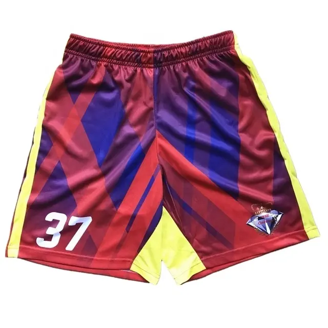 Personalizado atacado mens sublimação futebol shorts com bolsos