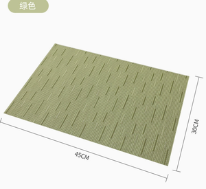 餐垫耐热防滑餐垫可水洗耐用聚氯乙烯乙烯基编织桌垫矩形餐垫 - Product Image 2