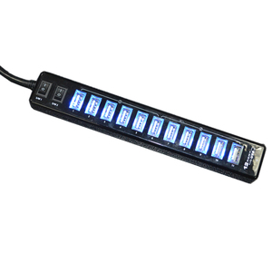 ABS 12-Port USB 2.0 Hub 5V 2A Tragbare Docking station für Laptop/Computer Ethernet-Daten USB 12 1 USB HUB Produkte Lager
