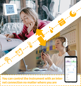 Monitor de temperatura inteligente con conectividad WiFi, higrómetro digital inalámbrico para guardería de bebés, almacén, alertas en tiempo real - Product Image 4