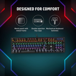 ORIGINAL for HP GK100 Wired Full Size RGM Backlit Mechanical Gaming <strong>Keyboard</strong>, Mechanical Switches Double Injection Key Caps - Product Image 2