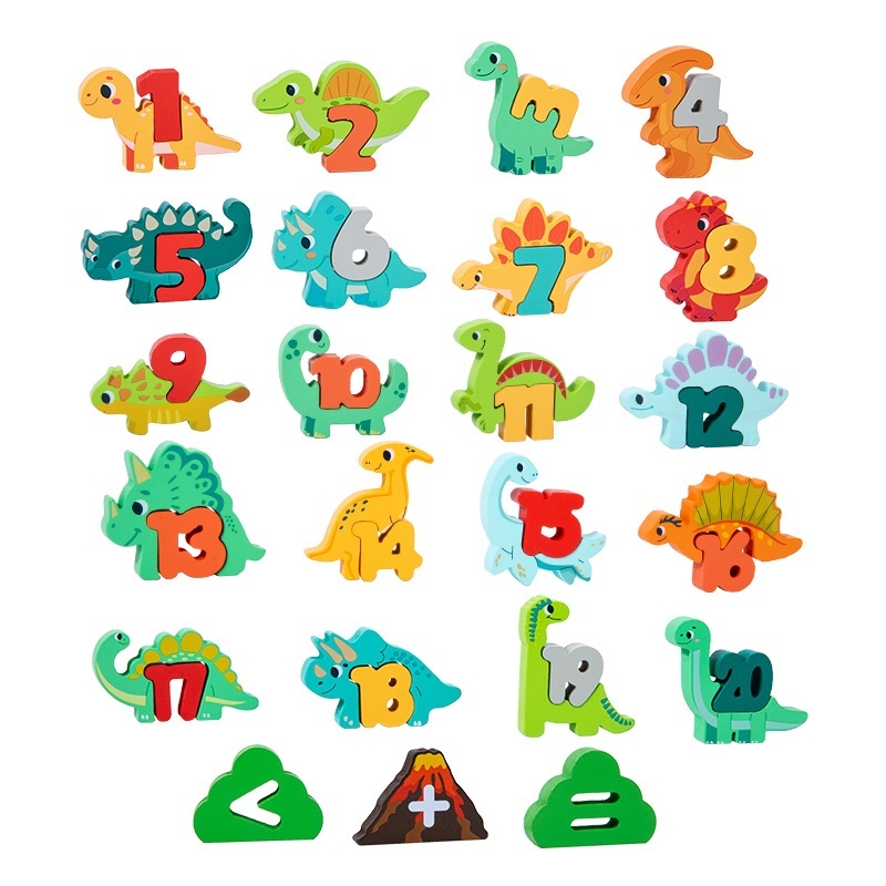 Puzzle di abbinamento di dinosauri digitali