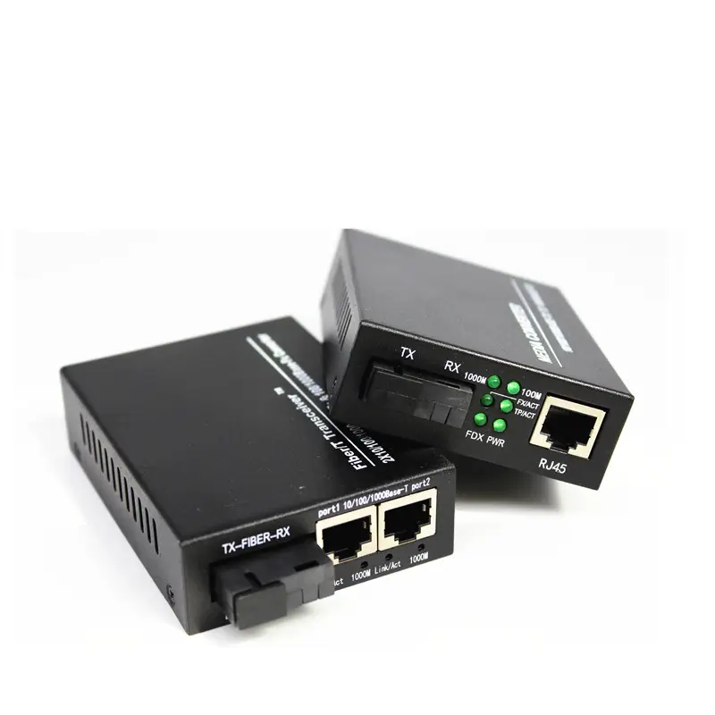 TD-COM محول وسائط التبديل RJ45 SC موصل 2 ميناء 1310/1550 10/100Mbps 10G SFP الألياف محول وسائط بصرية محول وسائط