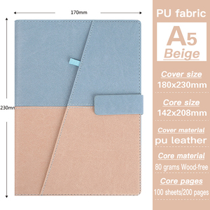 Notebook in pelle sintetica con giunzione a due colori originale in fabbrica creativa per studenti - Product Image 1