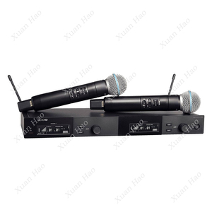 Slxd4d Dual <span class=keywords><strong>Channel</strong></span> beta58 ksm8/9 cầm tay Lavalier mic Chuyên nghiệp UHF Micro không dây slxd cho nhà thờ - Product Image 4