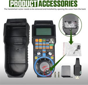 Fabrik Großhandel Mach3 CNC System Controller 4 Achsen Drahtlose Handrad MPG Anhänger Steuerung für CNC Router Maschinen WHB04B-4 - Product Image 2