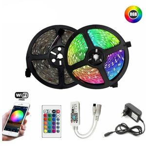 SMD5050 Kit de tira de luces LED flexibles 16.4ft 300LED Teléfono inteligente controlado Impermeable RGB Music Sync 12V Entrada - Product Image 6