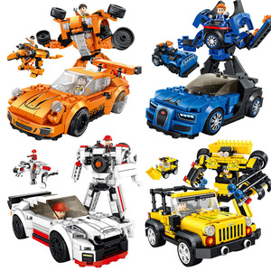 Panlos 666036 araba yapı taşı deformasyon robot küçük parçacık yapı taşı çocuk oyuncak hediye - Product Image 4