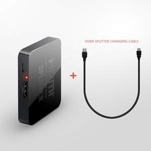 Divisor de Audio y vídeo, 1 entrada, 2 salidas, 4K, HDMI, divisor de Audio y vídeo, 1 en 2 salidas, HDMI, V1.4 para multimonitores