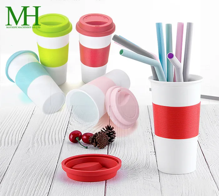 Real new design popular PP plastic double wall reusable eco silicone coffee cup
