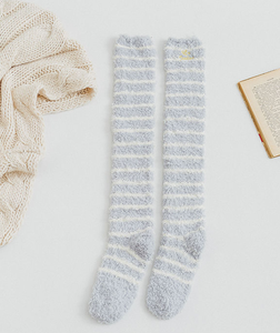 Hot Cô Gái Tuổi Teen Mờ Vớ Sọc Đùi Thêu Dễ Thương Mùa Đông Ấm Áp Vớ Mới Dài Fluffy Vớ - Product Image 4