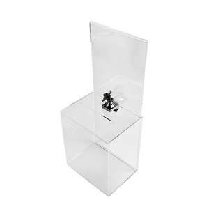 Acrylic lá phiếu từ thiện Tặng hộp Đồng Xu hộp với khóa và chìa khóa - Product Image 1