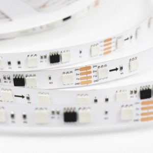 Программируемый адресуемый WS2811 TM1814 24V 12V DC 60 светодиодов/m 10 мм Pcb шириной 5050 пикселей RGBic полосы света волшебного цвета светодиодные полосы