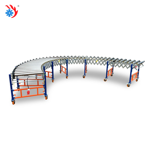 Portable Retractable Truck <strong>Loading</strong> <strong>and</strong> <strong>Unloading</strong> Poly-v Belt Driven Roller Conveyor - Product Image 6
