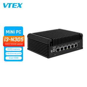 Personalizar la fábrica se puede incorporar Industrial Mini Pc computadora de escritorio Wind Ows Mini Pc computadora sin ventilador con 6 * Rj45 - Product Image 1