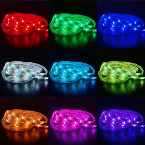 ชุดแถบไฟ RGB LED ยืดหยุ่นได้สำหรับเปลี่ยนไฟ5050 5V 16/18/30/60LED 5M 10M IR BT Smart Music รีโมทคอนโทรล - Product Image 4