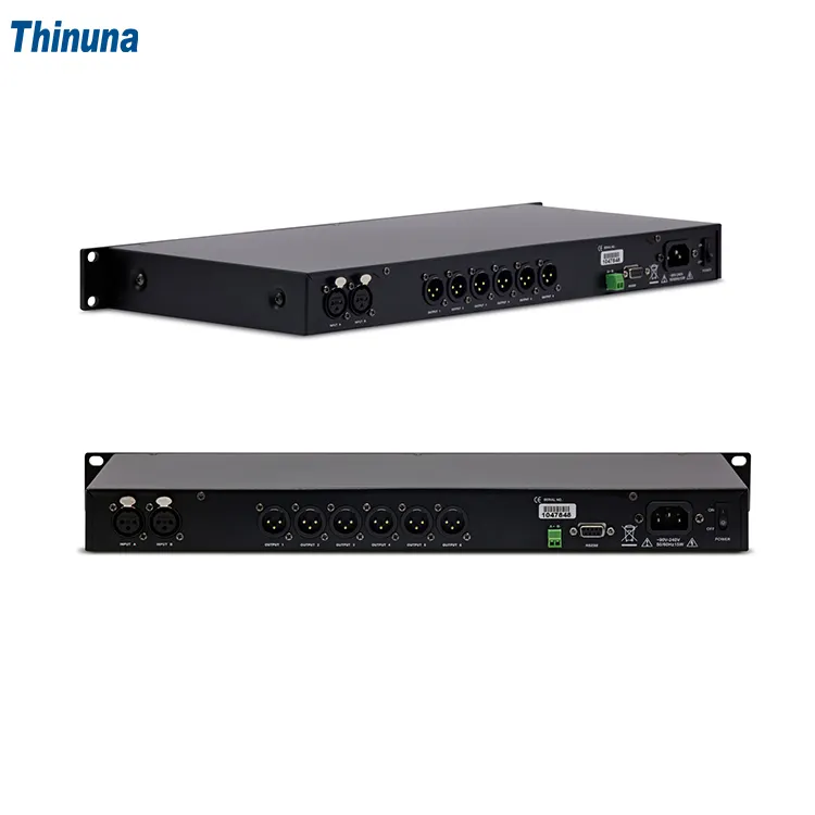 Thinuna DAP-0206 II Venta caliente 2in6out DSP Karaoke Procesador de audio digital profesional para equipo de sonido de escenario profesional