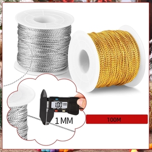 Hot Sale 219 Yard 2 Spool 1mm Gold and Sliver Thread <strong>String</strong>,Thread Craft Making <strong>String</strong> Cord for Jewelry Making Gift Wrapping - Product Image 2