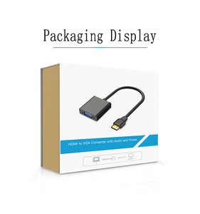 <strong>HDMI</strong> to VGA Converter Adapter with Audio Band Power Supply Suitable for Connecting Laptop Desktop Host to TV Monitor Projector