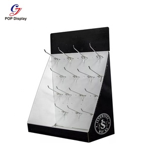 Caja de exhibición de mesa de mostrador de cartón con logotipo personalizado para tienda minorista papel corrugado PDQ ganchos colgantes Cable USB para teléfono móvil - Product Image 3