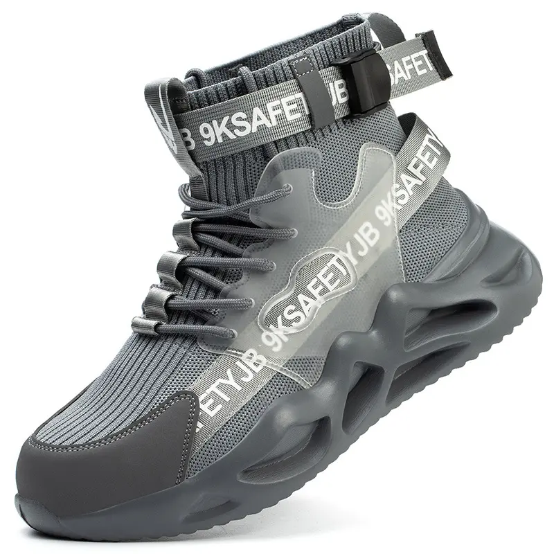 Botas de seguridad con punta de acero para hombre, zapatos de trabajo con punta de acero, a la altura del tobillo, de alta calidad, profesional, personalizado