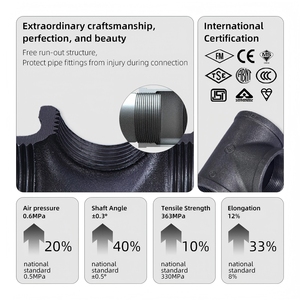 Phụ kiện ống sắt dễ uốn của nhà sản xuất khớp xoay để mạ kẽm Phụ kiện ống gang thép - Product Image 2