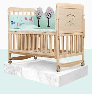Wooden Baby Crib for Infants with Multiple Functions Newborn Child's Assembled Large Bed with Rocking and <strong>Cradle</strong> Features
