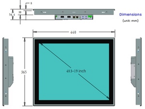 Computadora integrada industrial Core i5 8265U de 19 pulgadas, todo en un solo toque, Tablet PC, Panel de computadora - Product Image 4