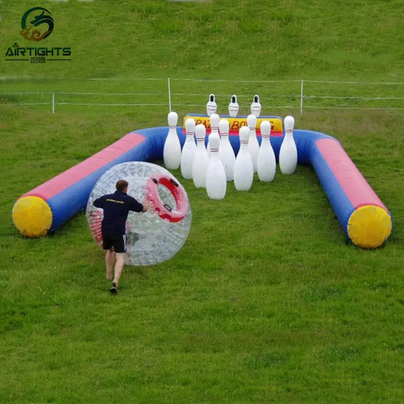 Livraison rapide Jeu de Bowling Humain Bon Prix Sûr Boule de Bowling Humaine Gonflable avec Piste