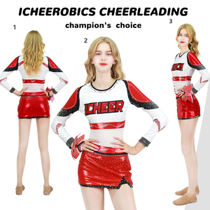 Varsity amigo formaları kırmızı beyaz ve siyah amigo tüm yıldız üniforma özel Cheer üniforma kırmızı - Product Image 2