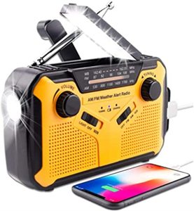 Solar Powered Dynamo <strong>Wind</strong> <strong>up</strong> Rechargeable AM FM WB Radio 3000mah Lithium <strong>LED</strong> Torch Dynamo Multifunction Portable Solar Radio - Product Image 1