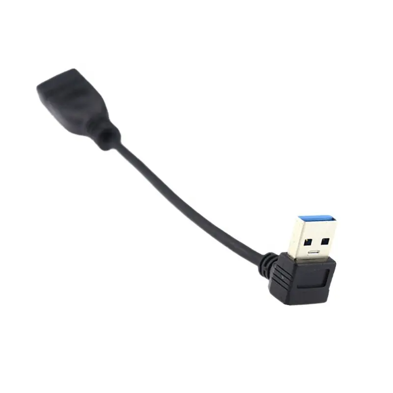 90 gradi a destra sinistra verso l'alto angolo cavo di estensione USB 3.0 maschio a femmina cavo adattatore gomito cavo USB