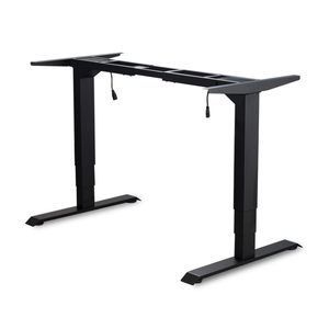 Mesa de acero de escritorio de ordenador de Pie ajustable en altura de doble motor ergonómico de 3 secciones con marco extensible para uso en oficina - Product Image 3