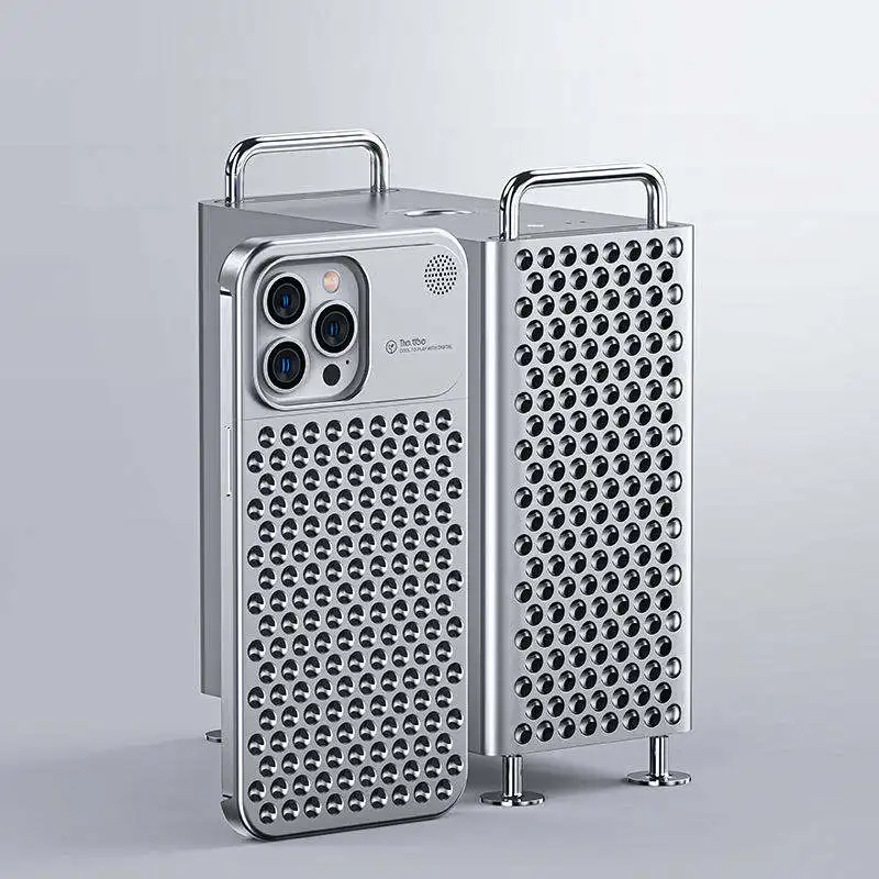 Custodia di lusso in metallo senza cornice antiurto per Iphone 13 14 Pro Max Cover protettiva in lega di alluminio custodia di raffreddamento cellulare